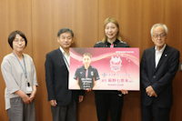 ヴィクトリーナ姫路・麻野選手が太子町アンバサダーに就任