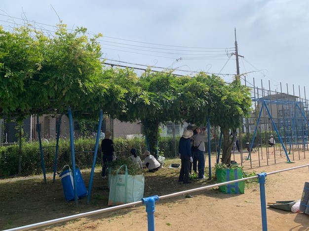 草刈り(斑鳩小)
