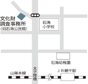文化財事務所の位置図