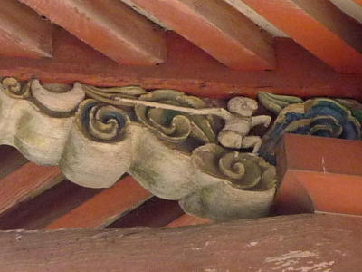 斑鳩寺三重塔の彫刻
