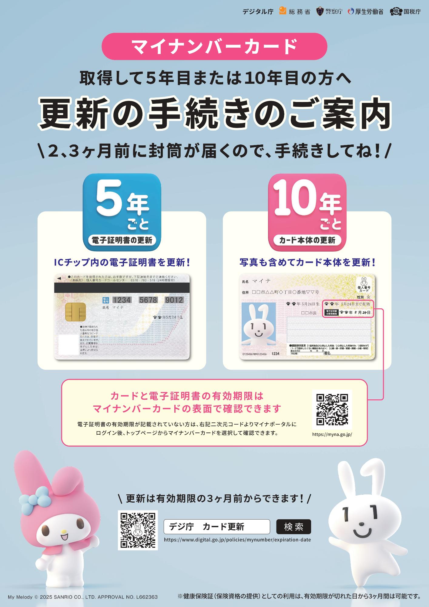 マイナンバーカード有効期限のお知らせ