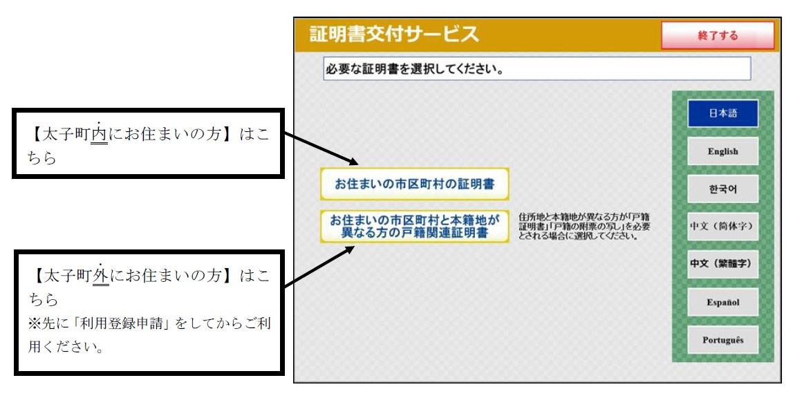 証明書交付サービス