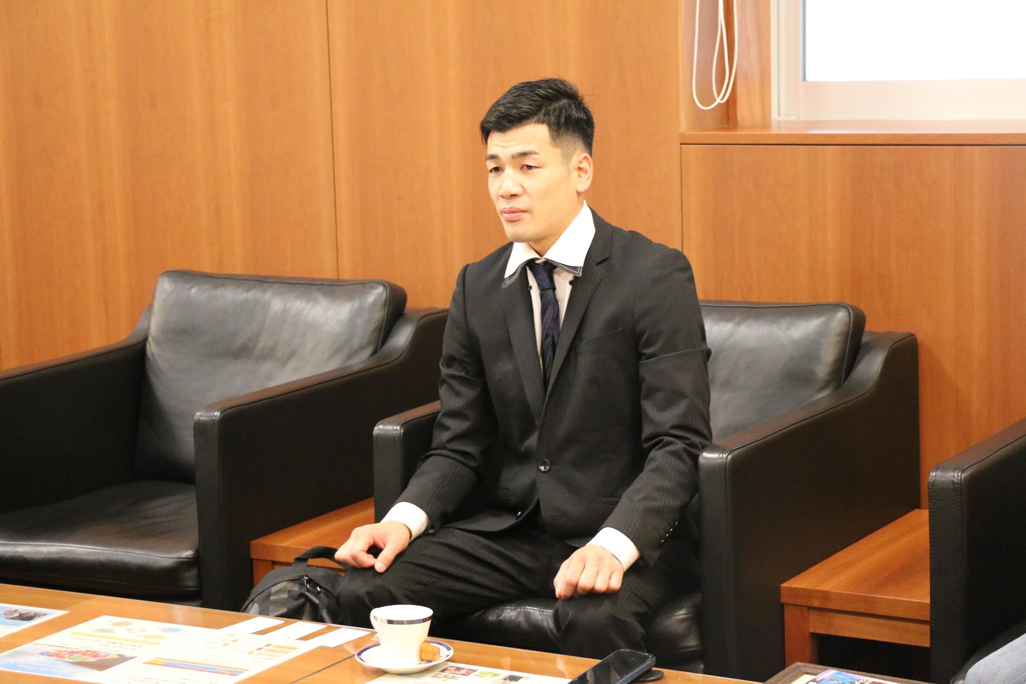 表敬訪問（見村選手）4