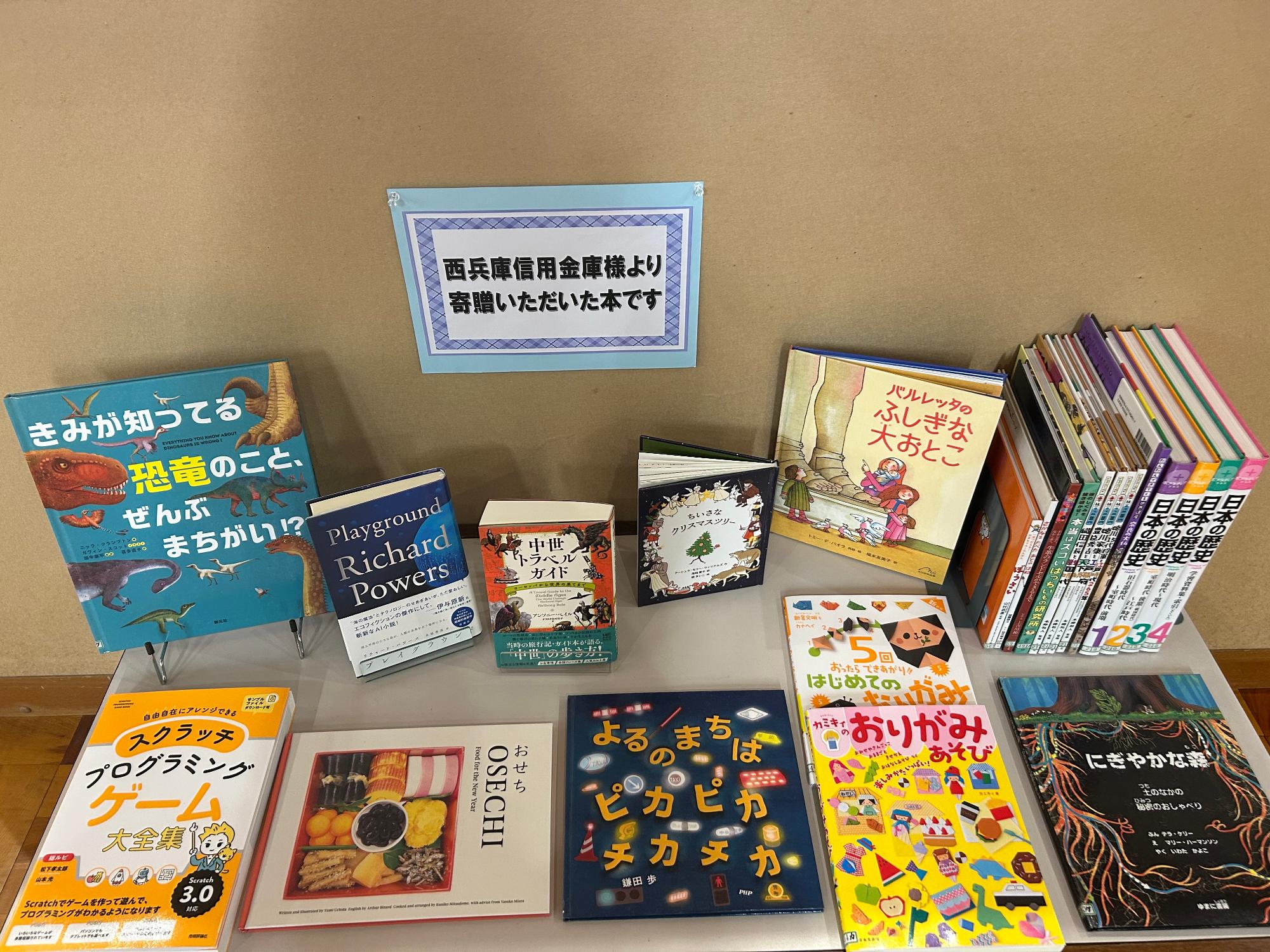 寄付金で購入した図書