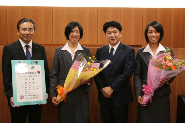 国体優勝の表敬訪問